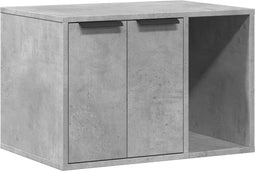 vidaXL - Kattenbakkast - 60x40x40 - cm - bewerkt - hout - betongrijs