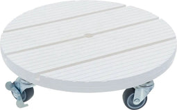 Plantentrolley - Plantenonderzetter - Voor binnen en buiten - draagvermogen tot 80 kg - Wit - Ø 30 cm
