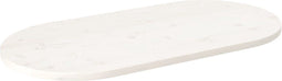 vidaXL - Tafelblad - ovaal - 100x50x2,5 - cm - massief - grenenhout - wit