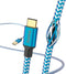 Hama Reflective - USB-A naar USB-C Kabel - Snellaadkabel 3A 150cm - Blauw