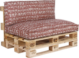In The Mood Collection Palletkussens - L120 x B80/40 x H12 cm - Terracotta
