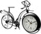 Bordsklocka Fiets Zwart Metaal 33 x 22,5 x 4,2 cm (4 Stuks)