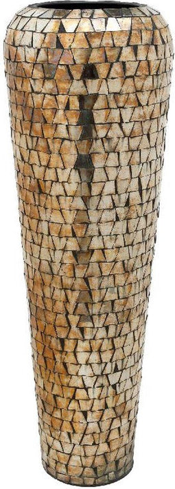 PTMD Pietro Antieke Bloempot - 14 x 22 x 70 cm - Ijzer - Goud