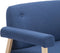 vidaXL - Tweezitsbank - stof - blauw
