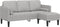 vidaXL - 3-Zits - L-vormige - Sofa - in - Cloud - Grijs - - - 160 - cm - - - Stof