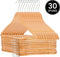 Infinity Goods 30 Houten Kledinghangers - Kleerhanger - Inkeping en Broeklat - Bruin