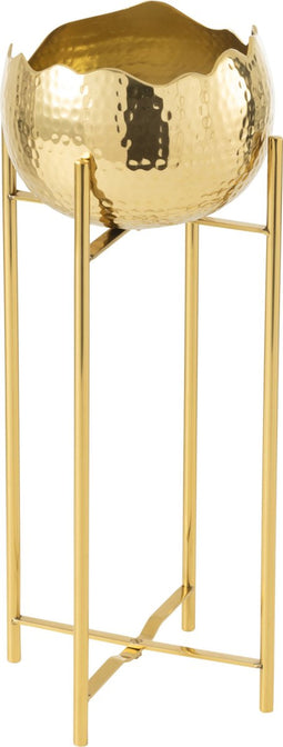 J-Line schaal op voet - metaal - goud - small