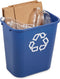Papierbak rubbermaid recycling medium 26l blauw
