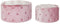 Voetensteun DKD Home Decor Roze Velvet Hout MDF Glam (2 pcs)
