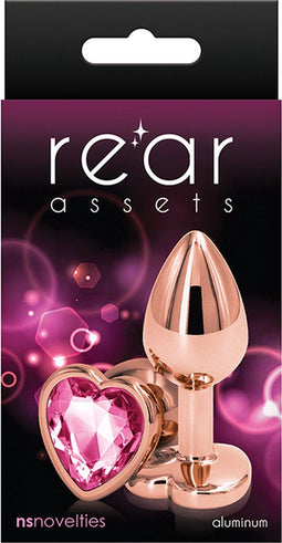 NS Novelties Buttplug REAR ASSETS ROSE GOLD HEART S Roze