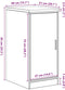 vidaXL - Garagekast - 40x51x85 - cm - massief - grenenhout - wit