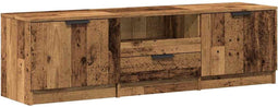 vidaXL - Tv-meubel - 140x35x40 - cm - bewerkt - hout - oud - houtkleurig