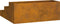 vidaXL - Tuinplanter - 3-Lagen - 90x90x35 - cm - Verweerd - staal