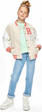 Retour Jeans Coco - Meisjes Jas - Baseballjack met PU-leer mouwen - Maat 128