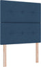 vidaXL - Hoofdbord - met - Knopen - - - Gestoffeerd - Blauw - 90 - cm