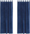 vidaXL - Zwarte - Outlineroeken - met - Hanglussen - 2 - stuks - Donkerblauwe - Fluweel