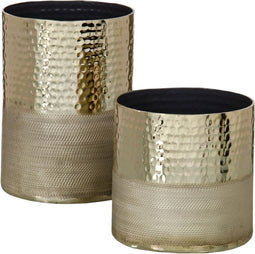 Vaas 13 x 13 x 18 cm Gouden Aluminium