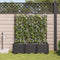 vidaXL - Tuinplantenbakken - met - waterirrigatiesysteem - - - set - van - 3 - - - zwart