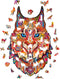 UNIDRAGON Houten Puzzel Voor Volwassenen Dier - Voorzichtige Lynx- 187 stukjes - Medium 22x33 cm