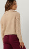 Object Kelly L/S Knit Pullover - Dames Trui - Fijn gebreid - Beige - Maat S
