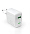 Puro Travel Adapter 65W - USB-C/USB GaN - Power Delivery 3.0 - Wit