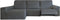 Hoes voor chaise longue met lange armleuning links Eysa ROC Donker grijs 180 x 120 x 360 cm