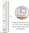 Frummel Groeimeter Hout & Canvas - Kinderkamer decoratie - Vrolijk design 195 x 20 cm - Zwart/Wit