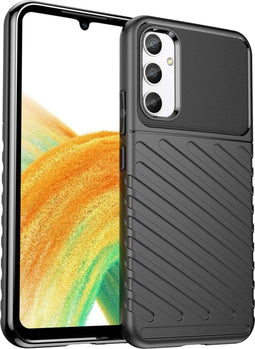 iMoshion Hoesje Geschikt voor Samsung Galaxy A34 (5G) Hoesje Siliconen - iMoshion Thunder Backcover - Zwart