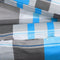 vidaXL - Dekbedovertrekset - 140x200 - cm - katoen - blauw - en - grijs