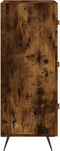 vidaXL - Dressoir - 34,5x34x90 - cm - bewerkt - hout - gerookt - eiken