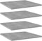 vidaXL - Wandschappen - 4 - st - 40x40x1,5 - cm - bewerkt - hout - betongrijs