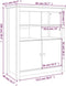 vidaXL - Dressoir - 83x41,5x100 - cm - massief - grenenhout