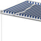 vidaXL - Luifel - vrijstaand - automatisch - 500x300 - cm - blauw - en - wit