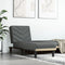 vidaXL - Chaise - longue - stof - donkergrijs