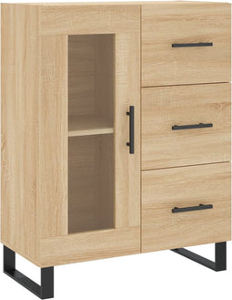 vidaXL - Dressoir - 69,5x34x90 - cm - bewerkt - hout - sonoma - eikenkleurig
