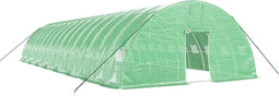 vidaXL - Tuinkas - met - stalen - frame - 96 - m² - 16x6x2,85 - m - groen