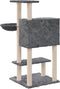 vidaXL - Kattenmeubel - met - sisal - krabpalen - 108,5 - cm - donkergrijs
