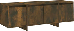 vidaXL - Tv-meubel - 120x30x40,5 - cm - bewerkt - hout - gerookt - eikenkleurig
