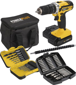 Powerplus POWX00840 - Accu klopboormachine - 20 V 40 Nm 3 in 1 met 2 accu's en 53 accessoires (2 stuks)