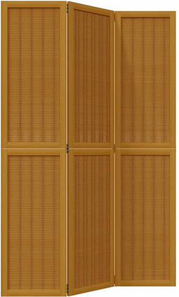 vidaXL - Kamerscherm - met - 3 - panelen - massief - paulowniahout - bruin
