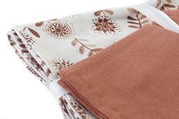 Placemat en servetten DKD Home Decor Wit Terra cotta 150 x 150 x 0,5 cm (2 Stuks)