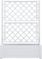vidaXL - Plantenbak - met - latwerk - 100x43x142 - cm - PP - wit