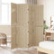 vidaXL - Kamerscherm - 4 - Paneel - Vouwbaar - Beige - 196x180 - cm - Poly - Rattan