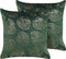 DELICIOSA - Sierkussen set van 2 - Donkergroen - 45 x 45 cm - Fluweel