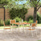 vidaXL - Stapelbare - Ligstoelen - 4 - stuks - Massief - Teakhout - en - Rvs