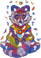 UNIDRAGON Houten Puzzel Voor Volwassenen Dier - Uitstralende Wasbeer - 196 stukjes - Medium 24x32 cm