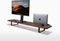Oakywood Desk Shelf - Massief Walnoot / Zwart - Echt Hout Dual Monitor Standaard Beeldschermverhoger Clean Desk Ergonomisch Stijlvol