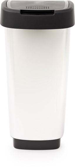 Rotho Twist - Afvalbak 25L - BPA-vrij met swingdeksel - zilver metallic