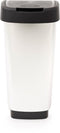 Rotho Twist - Afvalbak 25L - BPA-vrij met swingdeksel - zilver metallic