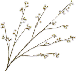 Silk-ka Kunstbloem-Zijden Bloem Bloesem Tak Crème-Groen 127 cm